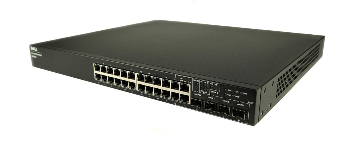 PC6224P Dell PowerConnect 6224P 24-Ports 10/100/1000BASE-T GbE Managed Switch (Refurbished)