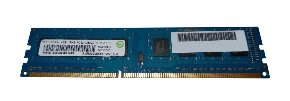 RMR5030EF68F9W-1600 Ramaxel 4GB PC3-12800 DDR3-1600MHz non-ECC Unbuffered CL11 240-Pin DIMM 1.35V Low Voltage Single Rank Memory Module