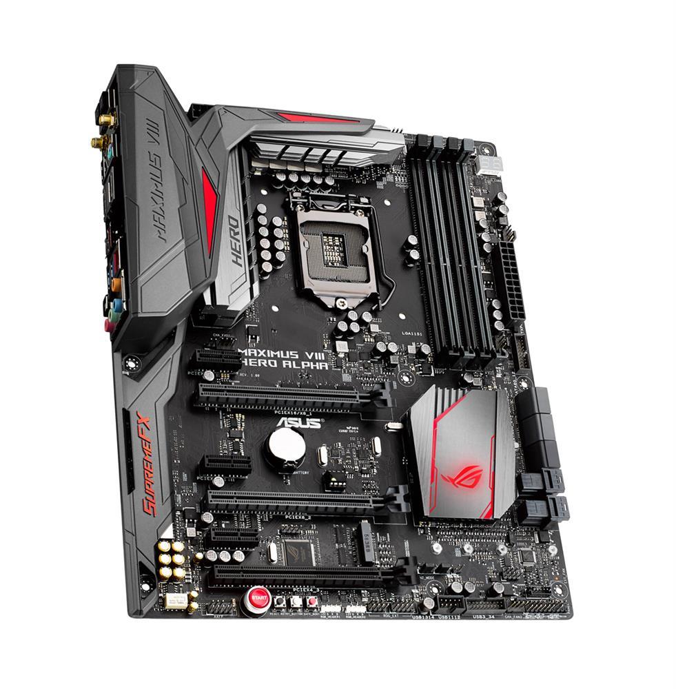 ROG MAXIMUS VIII HERO ALPHA Asus Socket LGA 1151 Intel Z170 Chipset Core i7 / i5 / i3 / Pentium / Celeron Processors Support DDR4 4x DIMM 6x SATA 6.0Gb/s ATX Motherboard (Refurbished)