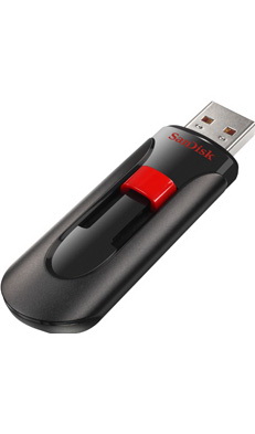 SDCZ60-016G-A11 SanDisk Cruzer Glide 16GB USB 2.0 Flash Drive (Black / Red)