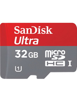 SDSDQUA-032G-A11A-A1 SanDisk Ultra 32GB Class 10 microSDHC Flash Memory Card