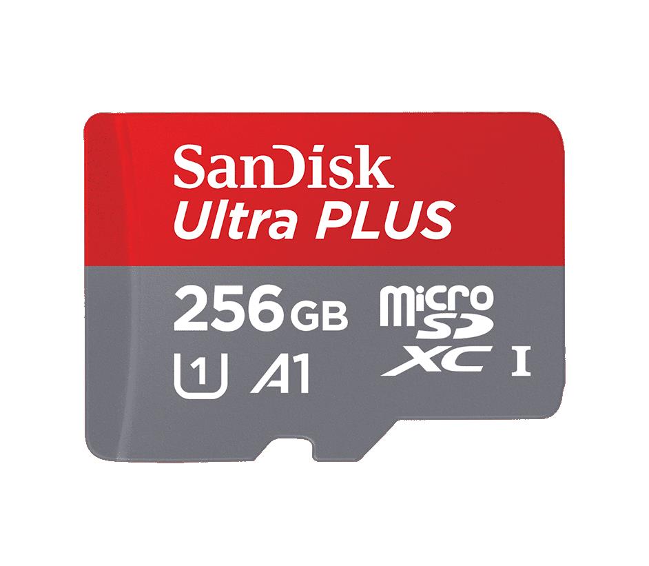 SDSQUBR-256G-GN6MA SanDisk Ultra Plus 256GB Class 10 microSDXC UHS-I Flash Memory Card