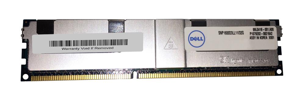 SNP1600D3LL11/32G Dell 32GB PC3-12800 DDR3-1600MHz ECC Registered CL11 240-Pin Load Reduced DIMM 1.35V Low Voltage Quad Rank Memory Module