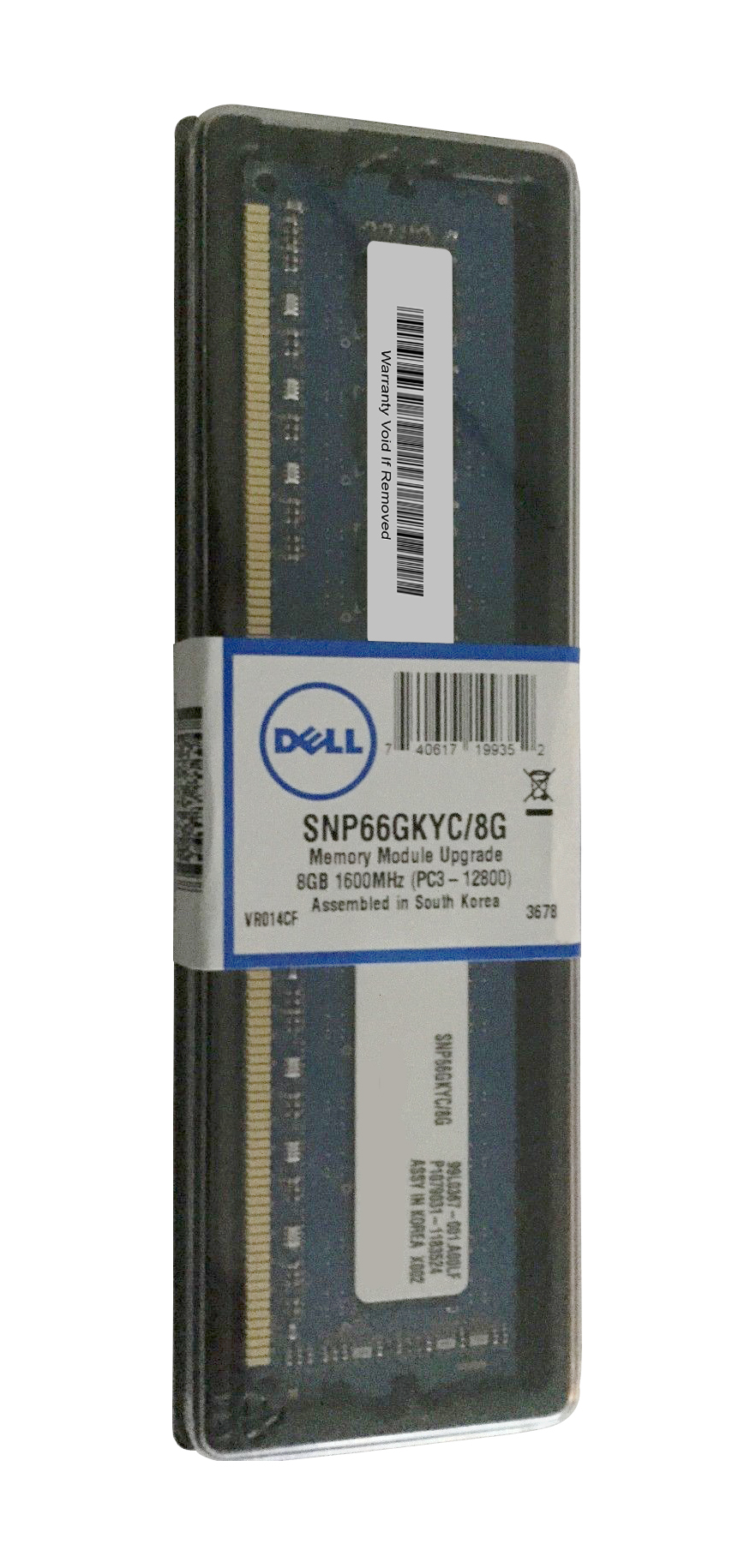 SNP66GKYC/8G Dell 8GB PC3-12800 DDR3-1600MHz non-ECC Unbuffered CL11 240-Pin DIMM Dual Rank Memory Module