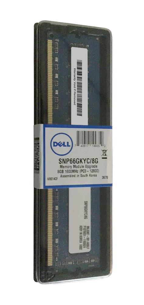 SNP66GKYC Dell 8GB PC3-12800 DDR3-1600MHz non-ECC Unbuffered CL11 240-Pin DIMM Dual Rank Memory Module