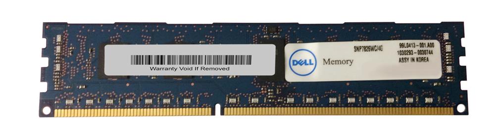 SNP7826WC/4G Dell 4GB PC3-14900 DDR3-1866MHz ECC Registered CL13 240-Pin DIMM Single Rank Memory Module