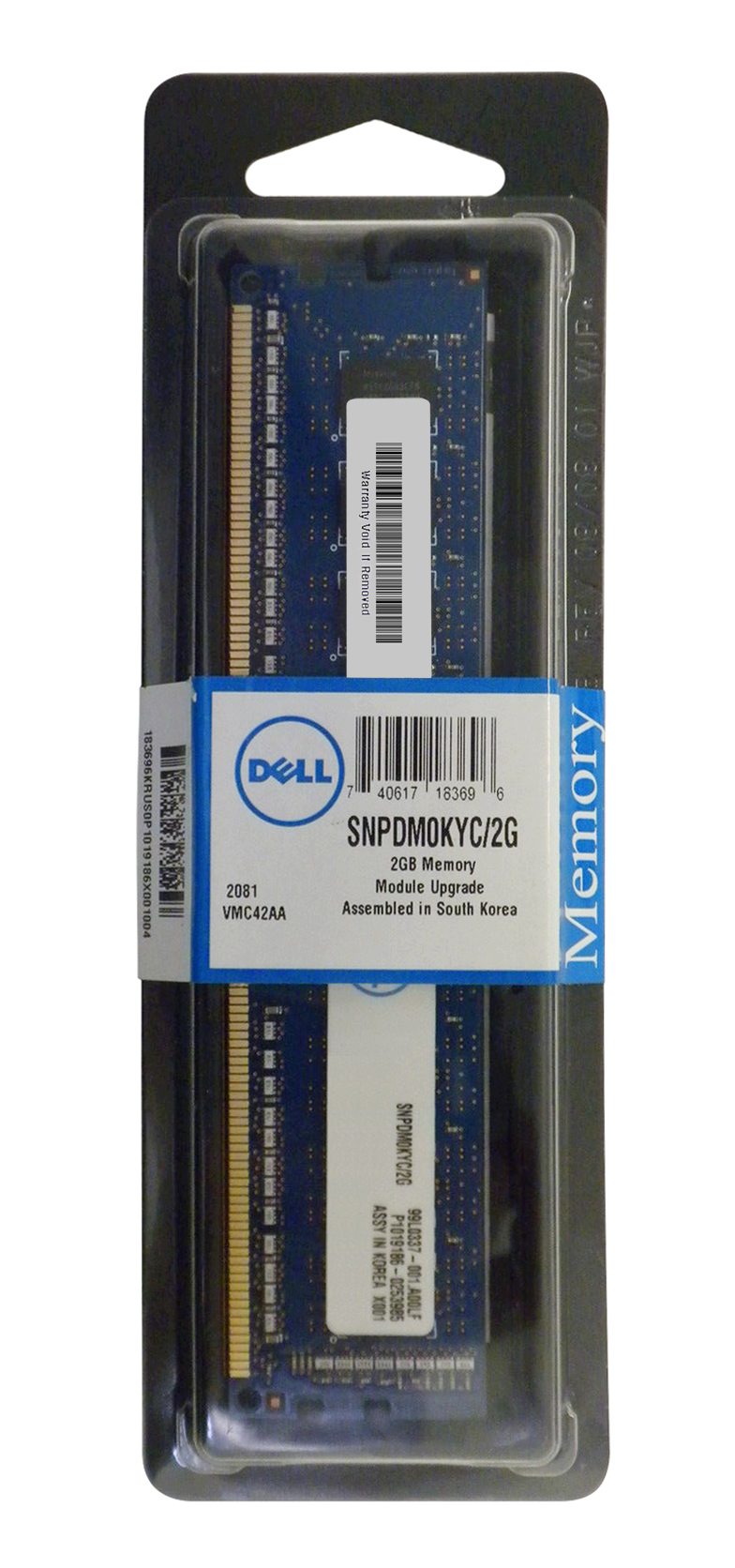 SNPDM0KYC/2G Dell 2GB PC3-10600 DDR3-1333MHz ECC Unbuffered CL9 240-Pin DIMM 1.35V Low Voltage Single Rank Memory Module