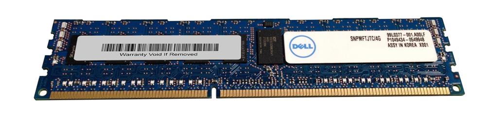 SNPMFTJTC/4G Dell 4GB PC3-10600 DDR3-1333MHz ECC Registered CL9 240-Pin DIMM 1.35V Low Voltage Single Rank for PowerEdge?Servers