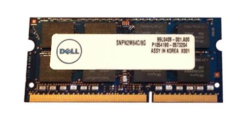 SNPN2M64C Dell 8GB PC3-12800 DDR3-1600MHz non-ECC Unbuffered CL11 204-Pin SoDimm 1.35V Low Voltage Dual Rank Memory Module