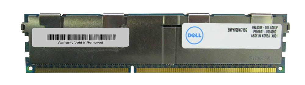 SNPY898NC/16G Dell 16GB PC3-8500 DDR3-1066MHz ECC Registered CL7 240-Pin DIMM Quad Rank Memory Module