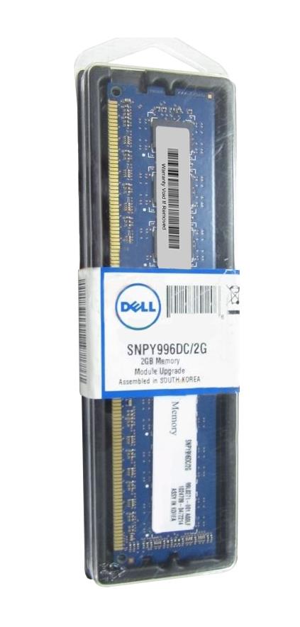 SNPY996DC/2G Dell 2GB PC3-8500 DDR3-1066MHz non-ECC Unbuffered CL7 240-Pin DIMM Dual Rank Memory Module