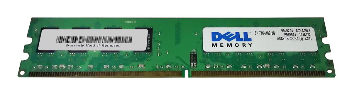 SNPYG410C/2G Dell 2GB PC2-6400 DDR2-800MHz non-ECC Unbuffered CL6 240-Pin DIMM Memory Module