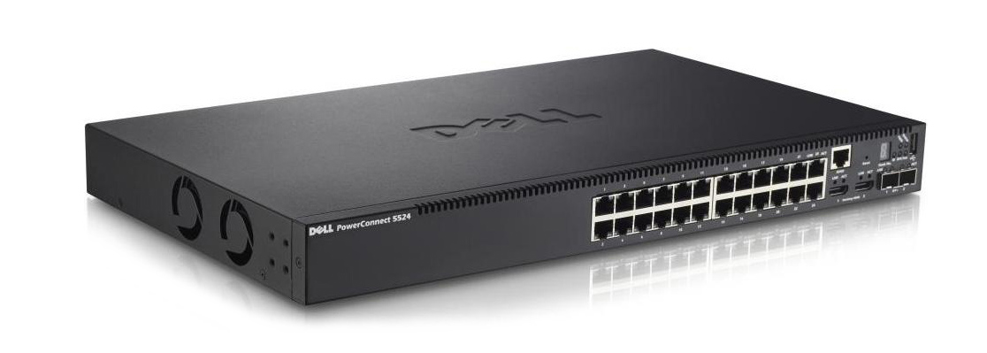 VT1GD Dell PowerConnect 5524 24-Ports 10/100/1000Base-T Managed Gigabit Switch (Refurbished)
