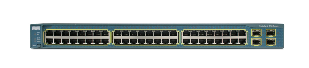 WS-C3560-48TS-S= Cisco Catalyst 3560 48-Ports 10/100 Gigabit Ethernet Layer 3 Managed Switch with 4x Gigabit SFP Ports (Refurbished)