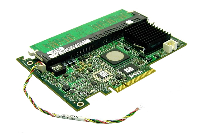 WX072 Dell PERC 5/I 256MB Cache 8-Port SAS 3Gbps Dual Channel PCI Express 2.0 x8 RAID Controller Card