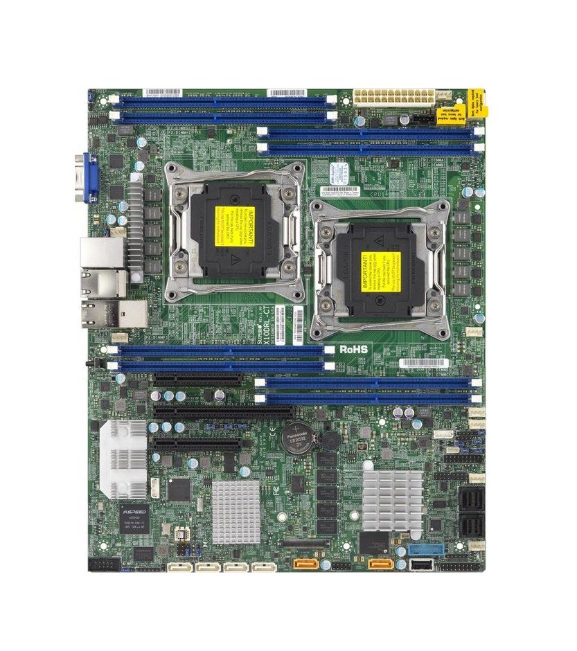 X10DRLITO SuperMicro Dual Socket R3 LGA 2011 Xeon E5-2600 v4 / v3 Intel C612 Chipset DDR4 8 x DIMM 6 x SATA 6Gbps ATX Server Motherboard (Refurbished)