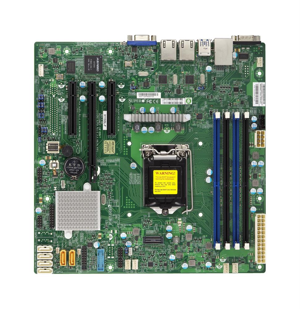 X11SSL-F-O SuperMicro X11SSL-F Socket LGA 1151 Intel C232 Chipset Intel Xeon E3-1200 v6/v5 7th Generation Core i3/ Pentium / Celeron Processors Support DDR4 4x DIMM 6x SATA 3.0Gb/s Micro-ATX Server Motherboard (Refurbished)