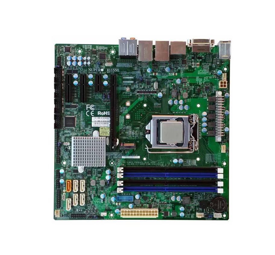 X11SSQ SuperMicro Socket LGA 1151 Intel Q170 Express Chipset 7th/6th Generation Core i7 / i5  /i3 / Pentium / Celeron Processors Support DDR4 4x DIMM 6x SATA3 6.0Gb/s Micro-ATX Motherboard (Refurbished)
