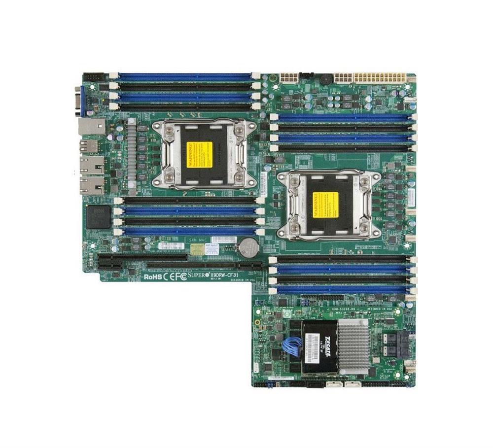 X9DRW-CF31 SuperMicro Dual Socket R LGA 2011 Intel C602J Chipset Intel Xeon E5-2600/E5-2600 V2 Processors Support DDR3 16x DIMM 2x SATA3 6.0Gb/s Proprietary WIO Server Motherboard (Refurbished)