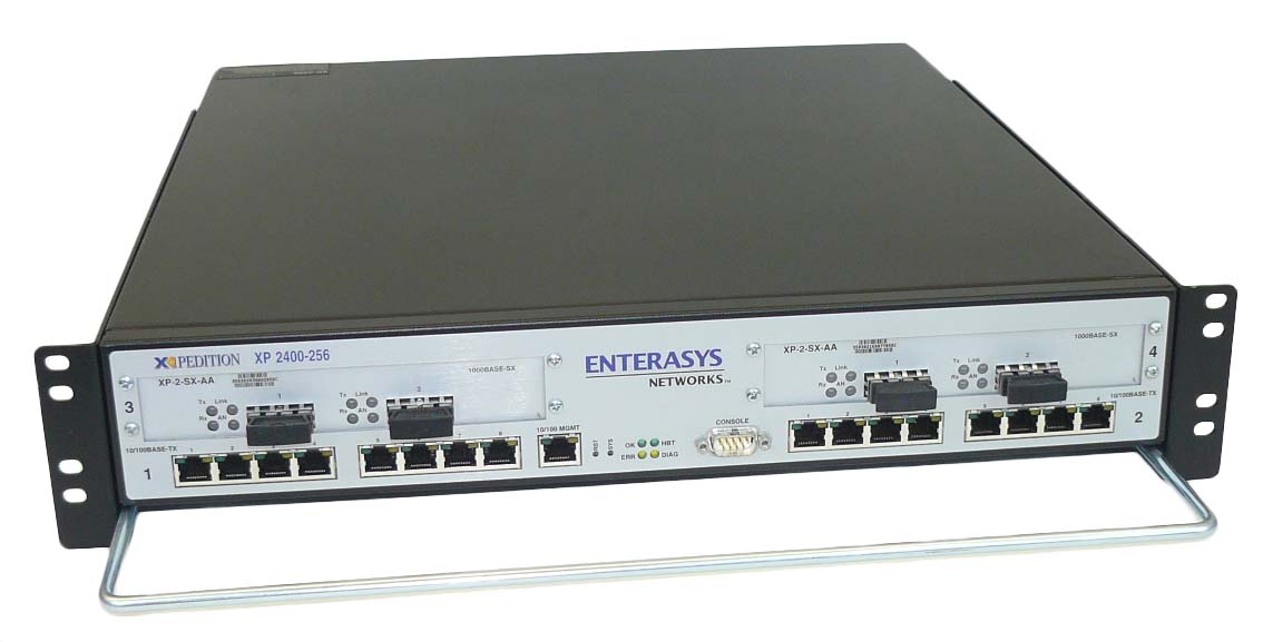 XP-2400-256 Enterasys Networks X-Pedition 2400 w/256MB Memory 16-Ports RJ-45 10/100Base-TX Fast Ethernet Switch (Refurbished)