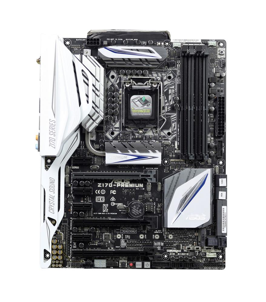 Z170-PREMIUM ASUS Socket LGA 1151 Intel Z170 Chipset 7th/6th Generation Core i7 / i5 / i3 / Pentium / Celeron Processors Support DDR4 4x DIMM 6x SATA 6.0Gb/s ATX Motherboard (Refurbished)