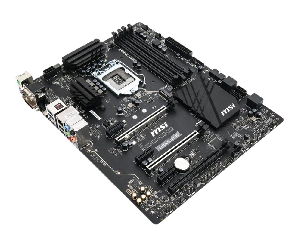 Z170A SLI PLUS MSI Socket LGA 1151 Intel Z170 Chipset 6th Generation Core i7 / i5 / i3 / Pentium / Celeron Processors Support DDR4 4x DIMM 6x SATA 6.0Gb/s ATX Motherboard (Refurbished)