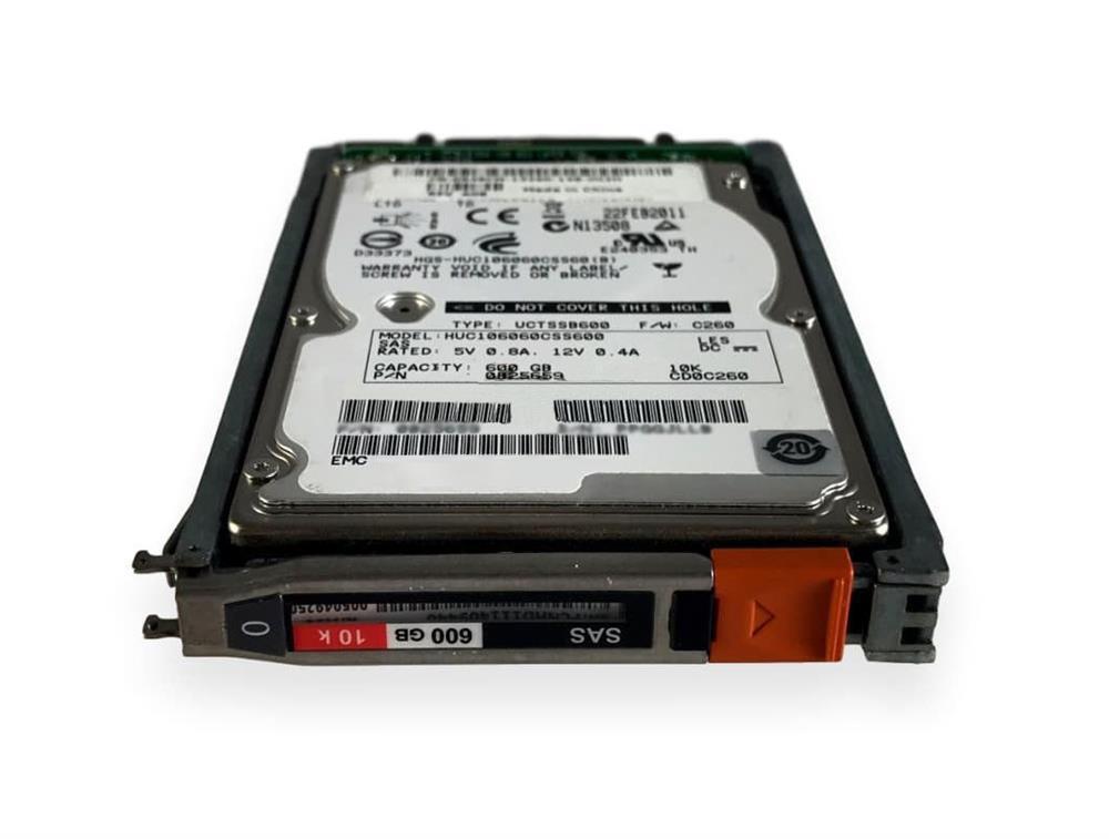 005049250 EMC 600GB 10000RPM SAS 6Gbps 16MB Cache 2.5-inch Internal Hard Drive for VNX 5500/ 5700 Series Storage Systems