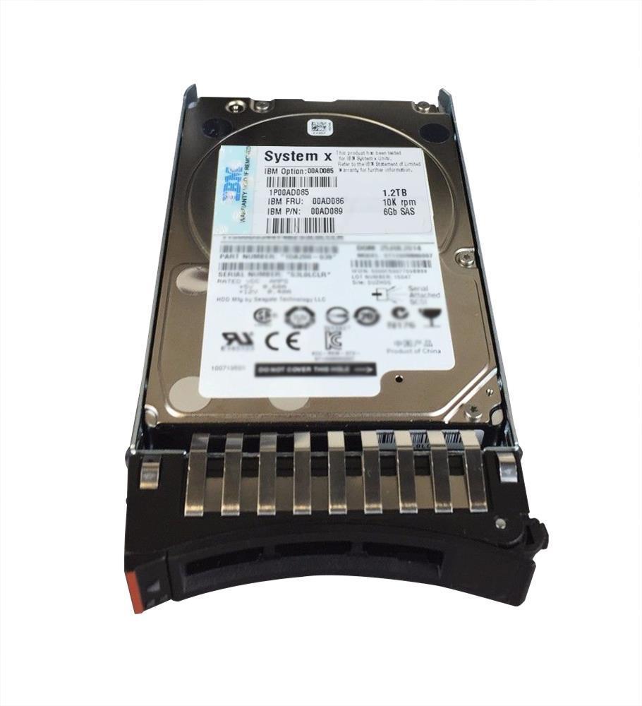 00AD085-02 IBM 1.2TB 10000RPM SAS 6Gbps Hot Swap 2.5-inch (SED) Internal Hard Drive
