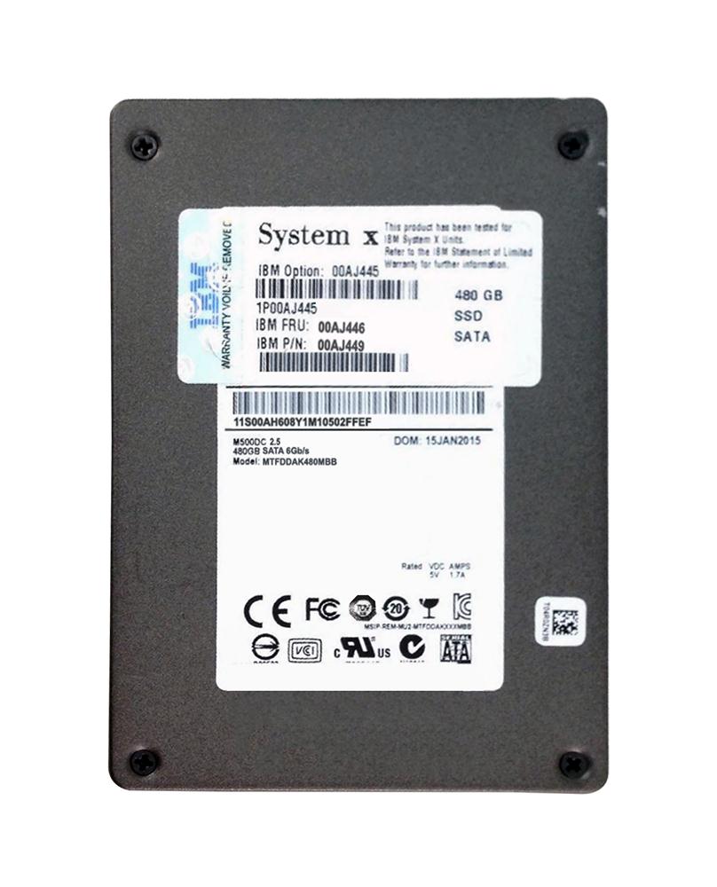 00AJ446 Lenovo 480GB MLC SATA 6Gbps Hot Swap Enterprise Value 3.5-inch Internal Solid State Drive (SSD) for System x3550 M5