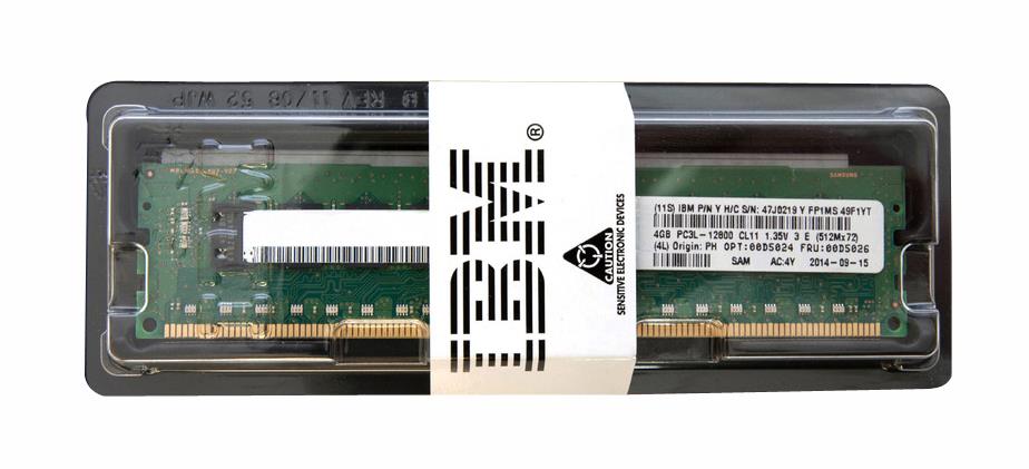 00D5024 IBM 4GB PC3-12800 DDR3-1600MHz ECC Registered CL11 240-Pin DIMM 1.35V Low Voltage Single Rank Memory Module