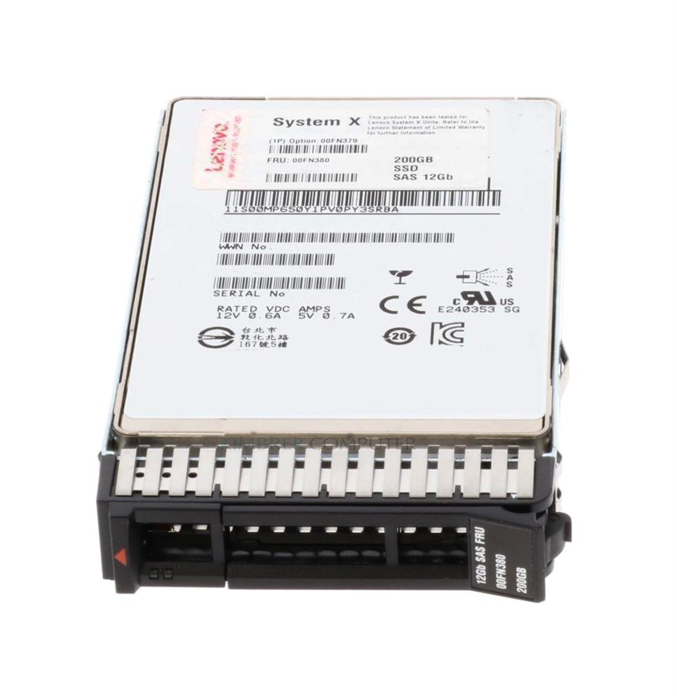00FN380 IBM Enterprise 200GB MLC SAS 12Gbps Hot Swap 2.5-inch Internal Solid State Drive (SSD)