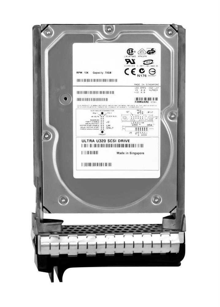 00R512 Dell 73GB 10000RPM Ultra-320 SCSI 80-Pin Hot Swap 8MB Cache 3.5-inch Internal Hard Drive with Tray