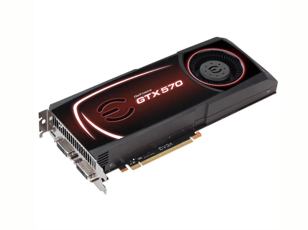 012P31576 EVGA GeForce GTX 570 Superclocked 1280MB GDDR5 320-bit HDCP Ready SLI Support PCI Express 2.0 x16 Video Graphics Card