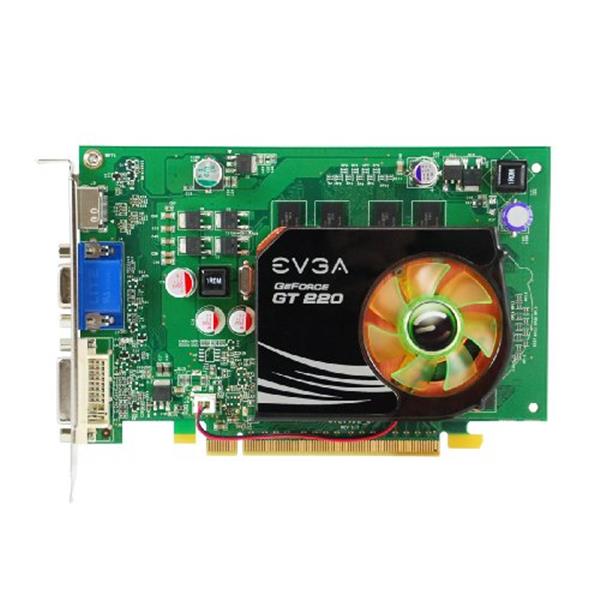 01G-P3-1225-LR EVGA GeForce GT 220 1GB DDR2 128-Bit PCI-Express 2.0 x16 DVI/ D-Sub/ HDMI/ HDCP Ready Video Graphics Card