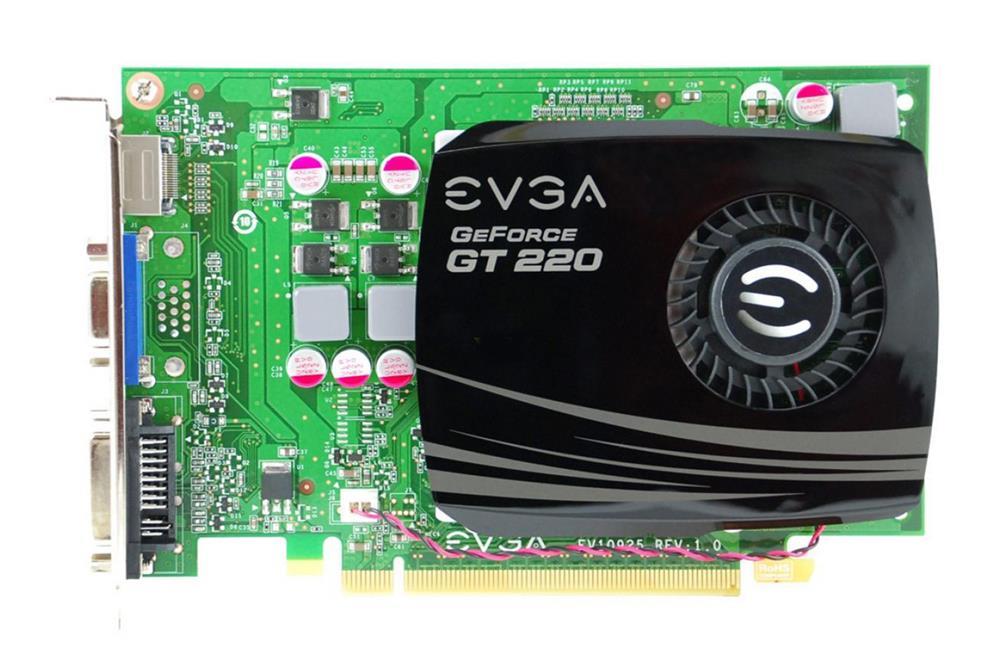 01G-P3-1227-LA EVGA Nvidia GeForce GT 220 SuperClocked 1GB DDR3 128-Bit DVI/ VGA/ HDMI PCI-Express 2.0 x16 Video Graphics Card