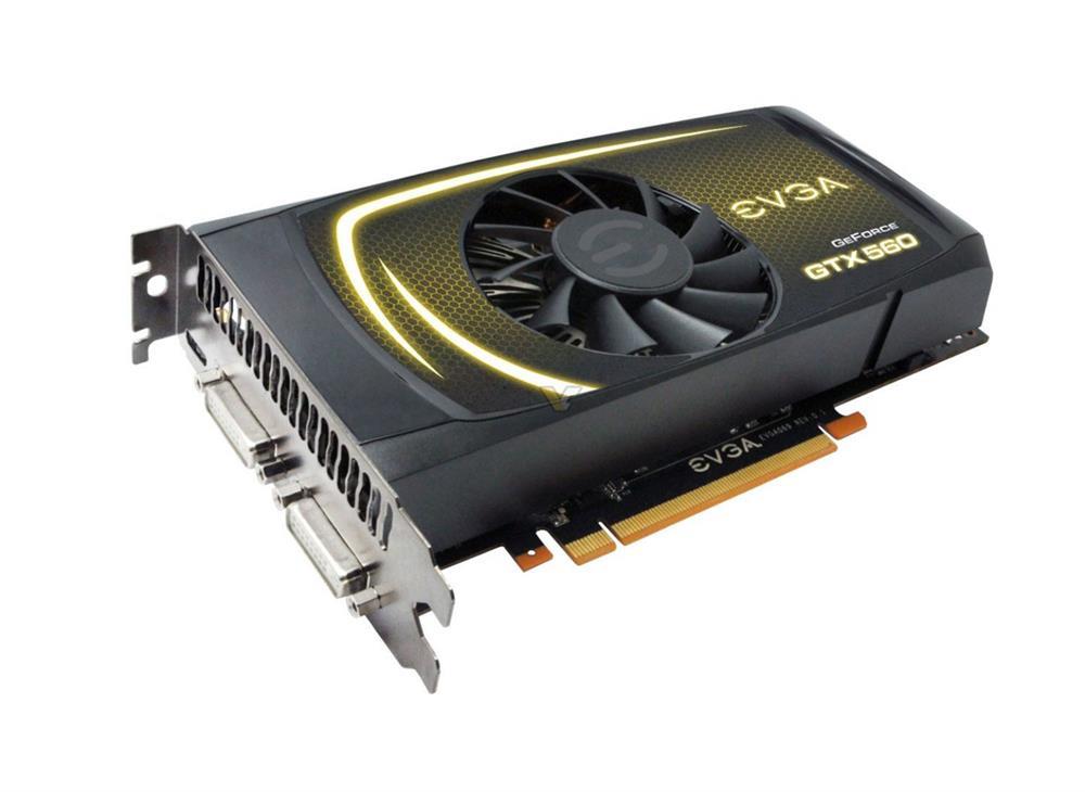 01G-P3-1460-A1 EVGA Nvidia GeForce GTX 560 1GB GDDR5 256-Bit Mini HDMI / Dual DVI PCI-Express 2.0 x16 HDCP Ready SLI Support Video Graphics Card