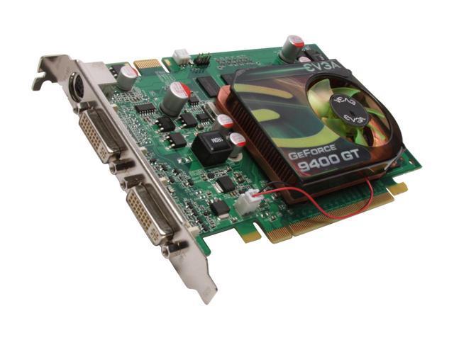 01GP2N942KR EVGA GeForce 9400 GT 1GB 128-Bit DDR2 PCI Express 2.0 x16 Dual Link DVI-I/ HDMI/ VGA/ HDCP Ready Video Graphics Card