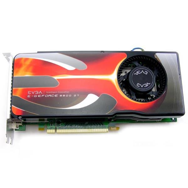 01GP3N809K1 EVGA e-GeForce 8800 GT AKIMBO 1GB 256-Bit GDDR3 PCI Express 2.0 x16 Dual DVI/ HDTV/ S-Video Out/ HDCP Ready SLI Supported Video Graphics Card