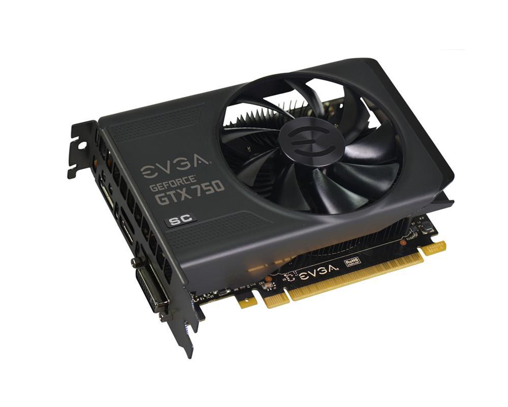 01GP42753L1 EVGA GeForce GTX 750 Superclocked 1GB GDDR5 128-bit PCI Express 3.0 x16 DVI-I/ HDMI/ DisplayPort Video Graphics Card