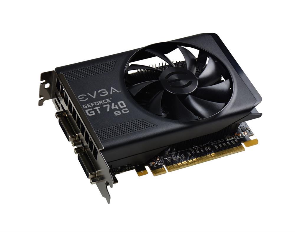 01GP43743L1 EVGA GeForce GT 740 Superclocked 1GB 128-bit GDDR5 PCI Express 3.0 x16 DVI-D/ DVI-I/ HDMI Video Graphics Card