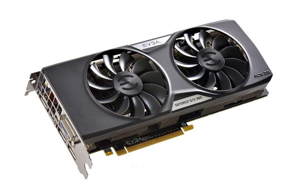 02G-P4-2963-L1 EVGA Nvidia GeForce GTX 960 2GB GDDR5 128-Bit HDMI / Dual-Link DVI-I / 3x DisplayPort / HDCP Ready SLI Support PCI-Express 3.0 Video Graphics Card