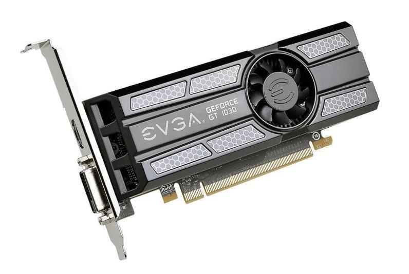 02G-P4-6333-KF EVGA Nvidia GeForce GT 1030 SC 2GB GDDR5 HDMI / DVI PCI-Express Low Profile Video Graphics Card