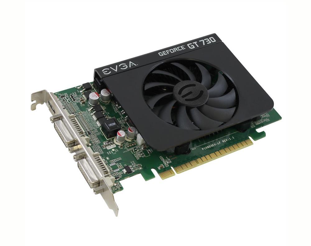02GP32738KR EVGA GeForce GT 730 2GB 128-Bit DDR3 PCI Express 2.0 x16 DVI-I/ mini-HDMI Video Graphics Card
