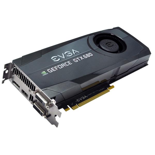 02GP42680K4 EVGA GeForce GTX 680 2GB GDDR5 256-bit PCI Express 3.0 x16 Dual-Link DVI Supported/ HDMI/ DisplayPort HDCP Ready SLI Supported Video Graphics Card