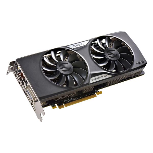 02GP42963KR EVGA GTX 960 2GB DDR5 Acx 2.0+ 128-Bit DVI-i/ HDMI/ 3x DisplayPort PCI Express Video Graphics Card