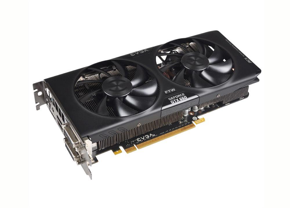 02GP43063L1 EVGA Nvidia GeForce GTX 660 FTW 2GB GDDR5 192-Bit HDMI / DVI / DisplayPort PCI-Express 3.0 x16 Video Graphics Card with ACX Cooler