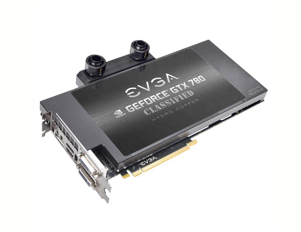 03G-P4-3789-KR EVGA GeForce GTX 780 Dual Classified Hydro Copper 3GB 384-Bit GDDR5 PCI Express 3.0 x16 Dual-Link DVI/ HDMI/ DisplayPort/ SLI Support Video Graphics Card