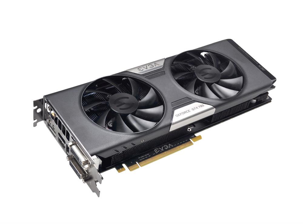 03GP43783 EVGA GeForce GTX 780 3GB GDDR5 384-Bit HDMI / DVI / DisplayPort / SLI Support PCI-Express 3.0 Video Graphics Card with ACX Cooler