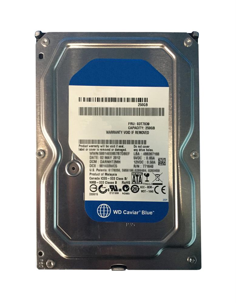 03T7039 Lenovo 250GB 7200RPM SATA 6Gbps 16MB Cache 3.5-inch Internal Hard Drive