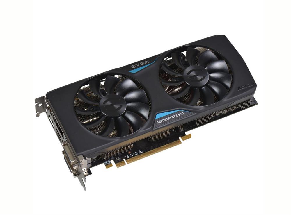 04GP42977 EVGA GeForce GTX 970 Superclocked 4GB GDDR5 256-Bit HDMI / DisplayPort / Dual-Link DVI PCI-Express 3.0 Video Graphics Card with ACX 2.0 Cooling